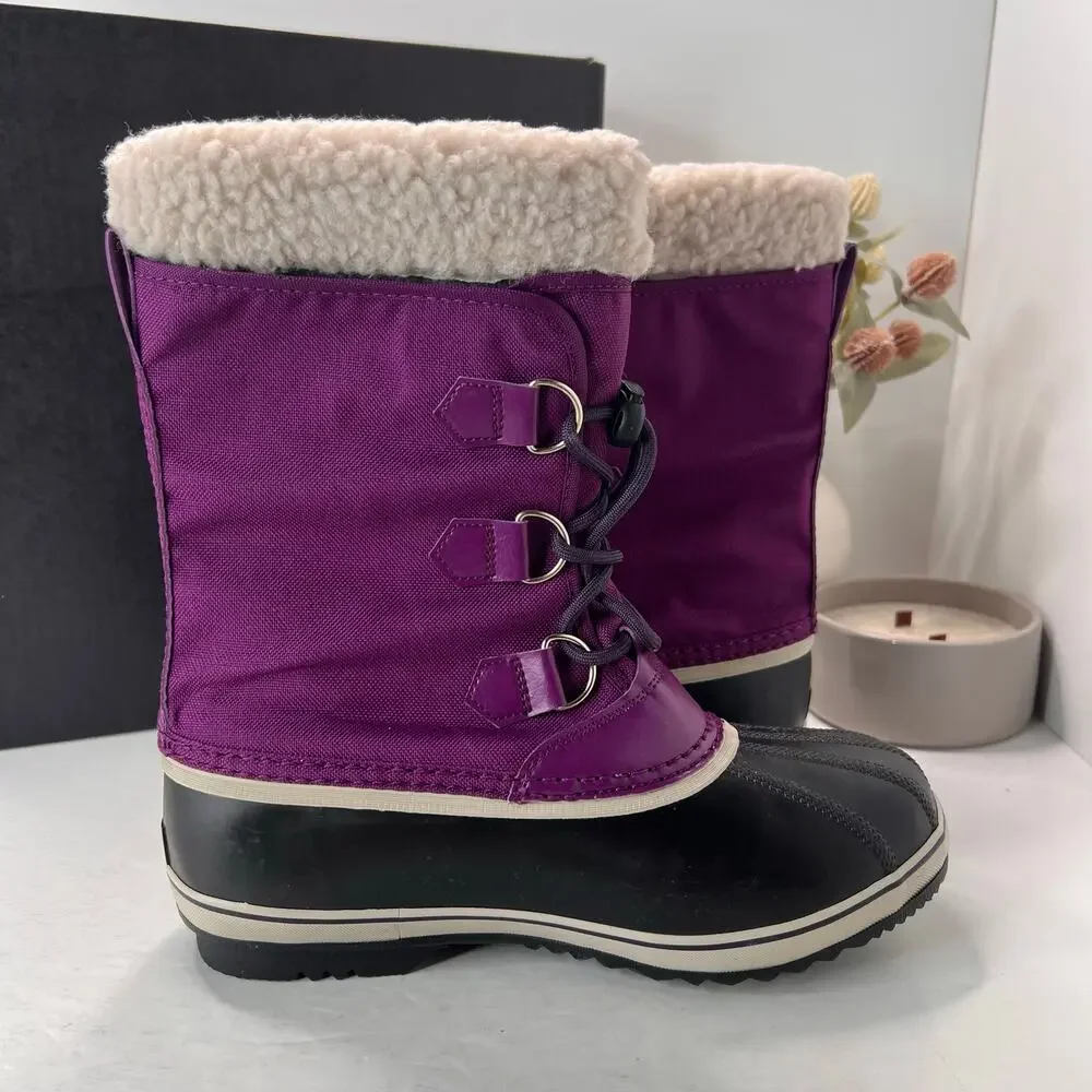 Sorel Yoot Pac TP Waterproof Boot Nylon Sherpa Wild Iris NY1962-594 Youth 6 NWD